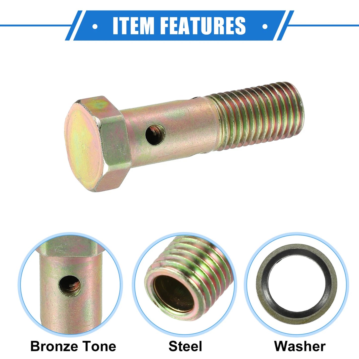 Set of 1 Turbo Brake Line Fitting Adapter for Car M12x1.5 (48mm)