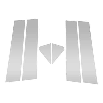 Set of 6 Pillar Window Trim for Chevy Trailblazer (2021–2024) Silver Tone