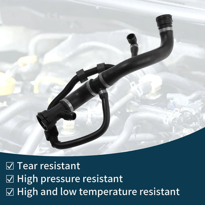 Radiator Hose 1Pc Rubber Coolant Pipe Black for BMW 1 Series