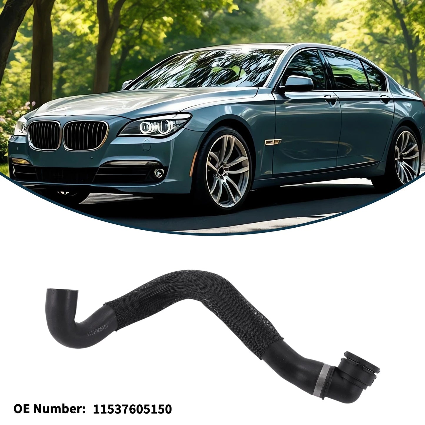 Radiator Hose for BMW 740Li (2013–2015) No. 11537605150 Rubber