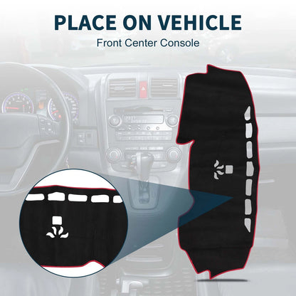 Dashboard Cover Mat for Honda CR-V (2017–2022) Sun Protector Black Red