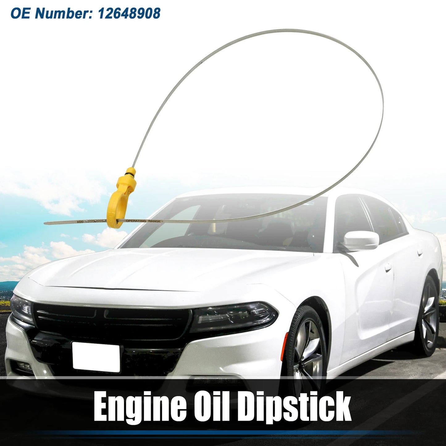Engine Oil Fluid Level Dipstick for Chevrolet C2500 (1992–1999) No.12648908