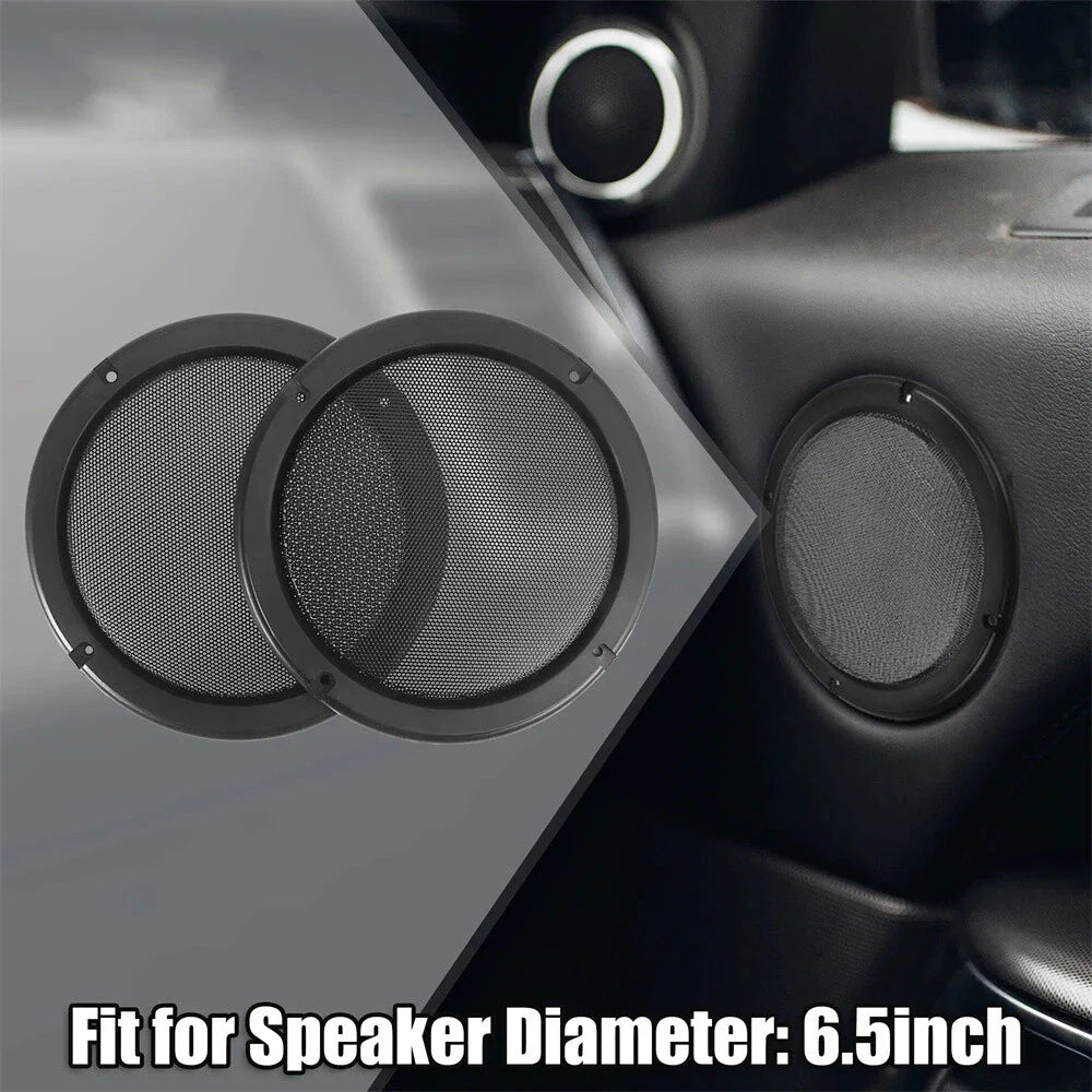 4 x 6.5" Universal Speaker Grills Covers for Car - Black (All Years)