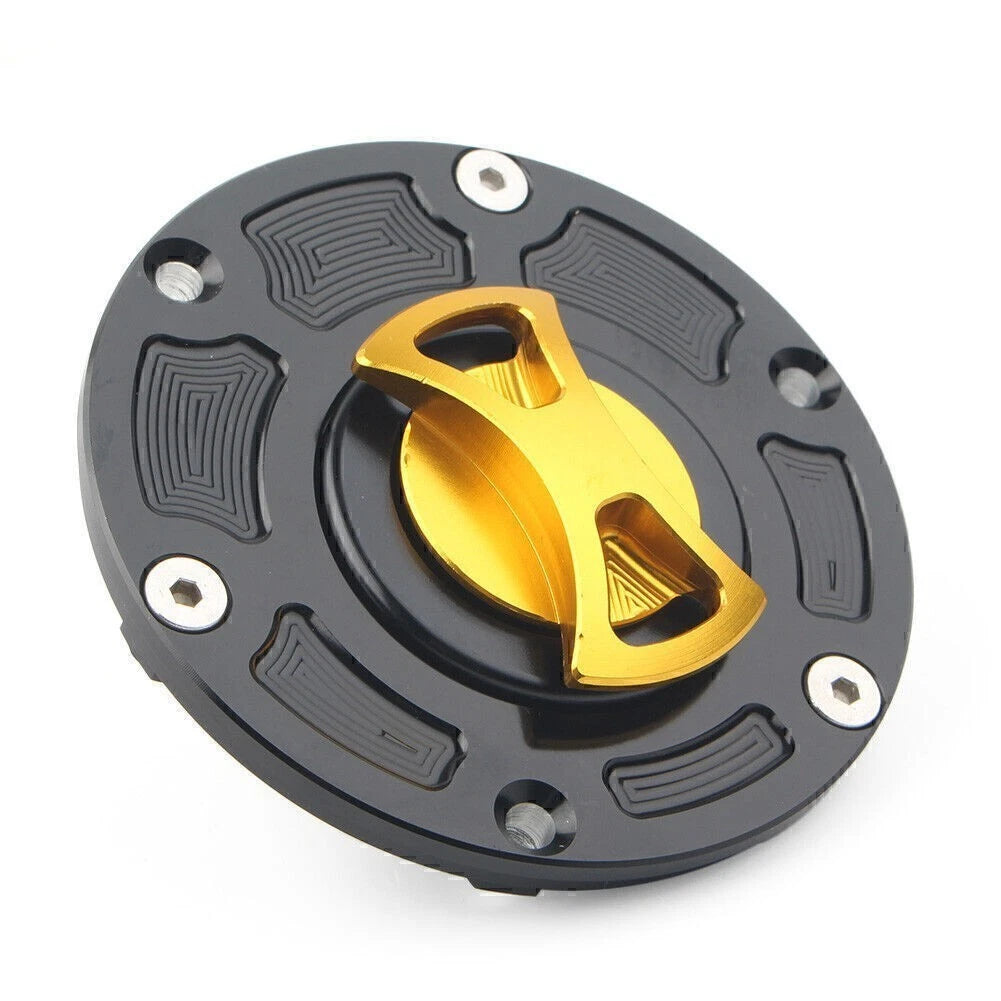 CNC Fuel Gas Tank Cap for Kawasaki Ninja 250R EX250 (2008–2012), EX300 (2013–2014) Gold