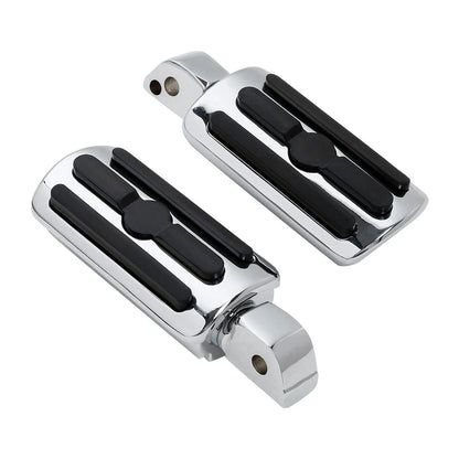 Chrome Rear Foot Pegs for Harley FXFB Fat Bob 2018-2025 ()