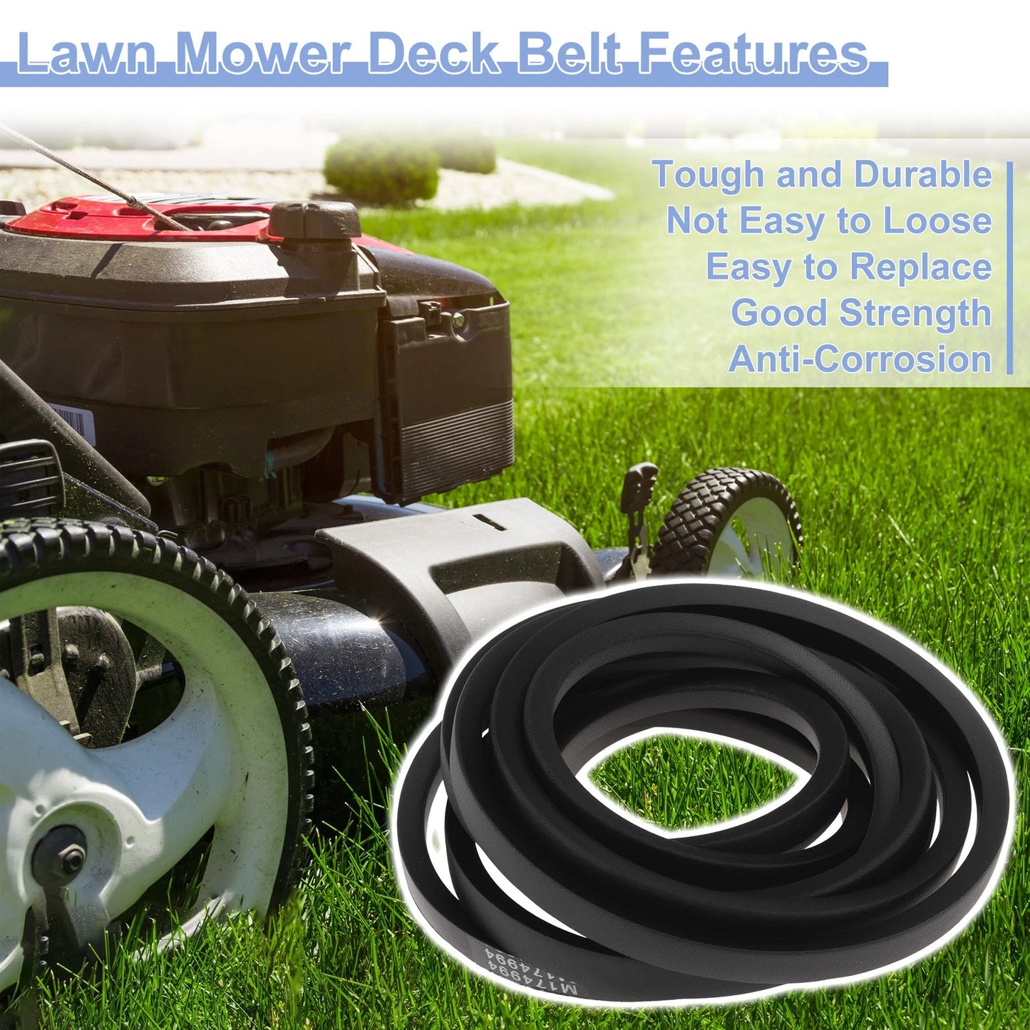 Lawn Mower Deck Belt for John Deere X330 X350 X354 X370 (No.M174994)