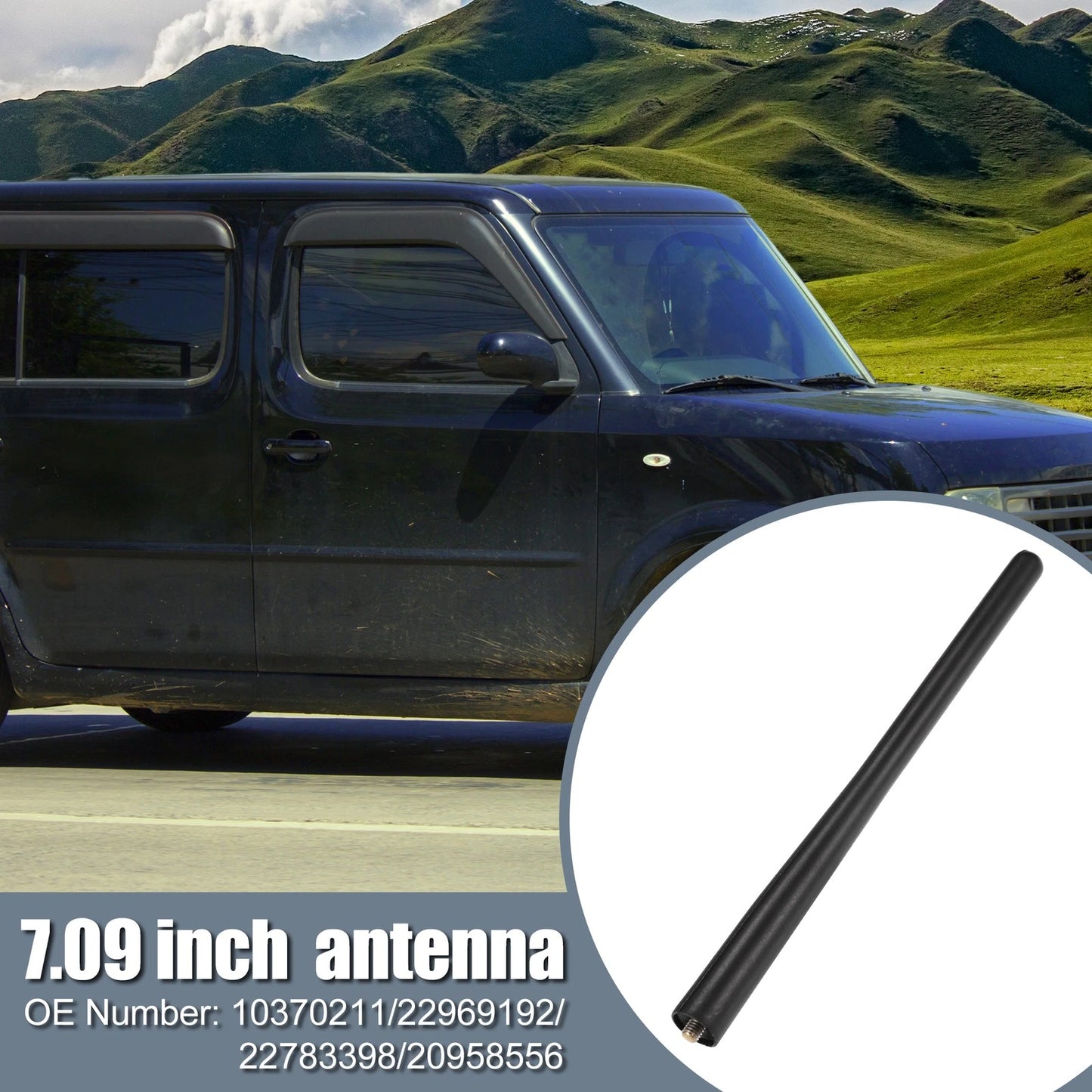 DC 12V Car Antenna for Nissan Cube (2009–2014) - 7.09 Inch FM/AM Signal