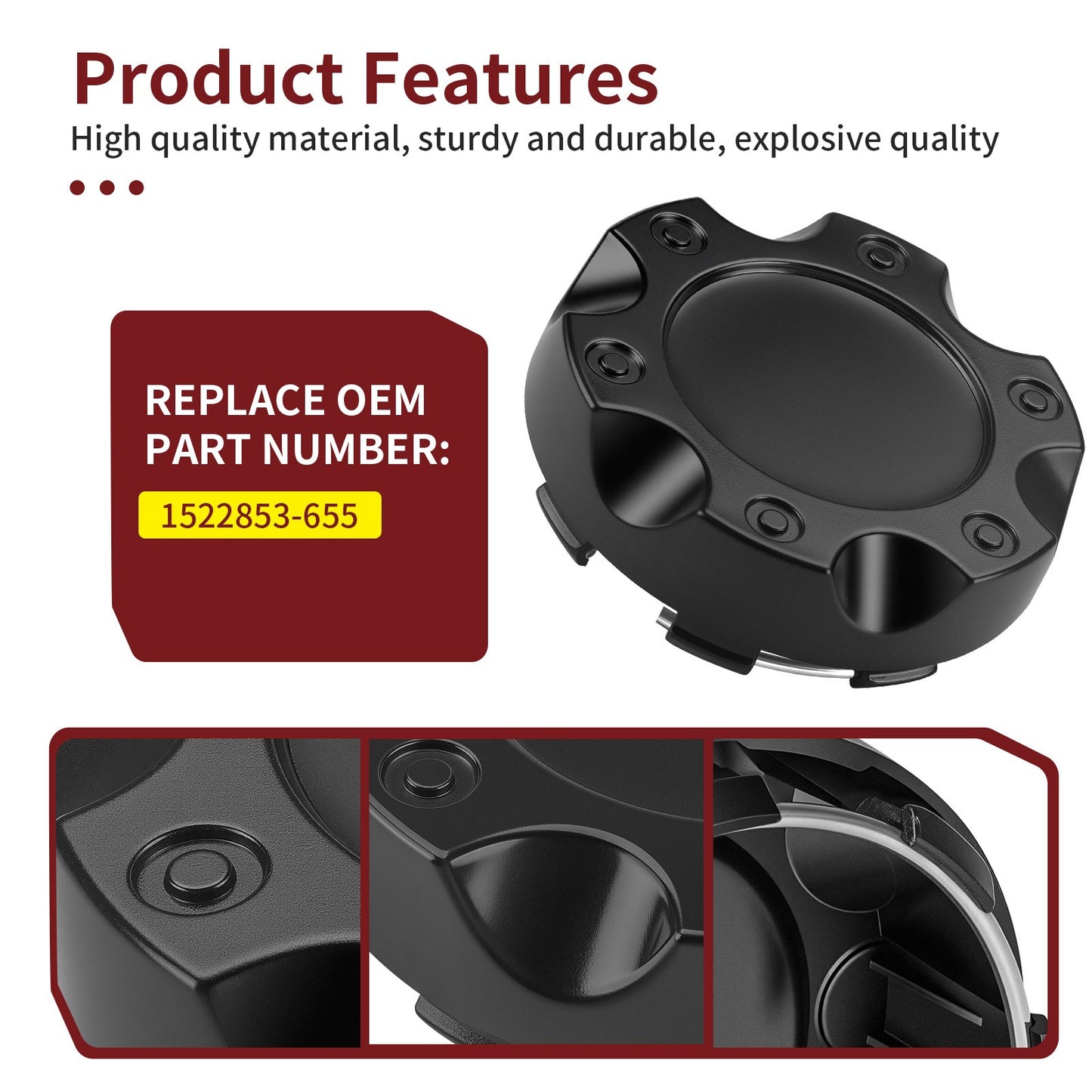 Set of 4 Wheel Center Caps for Polaris RZR XP 1000 (2017–2022)