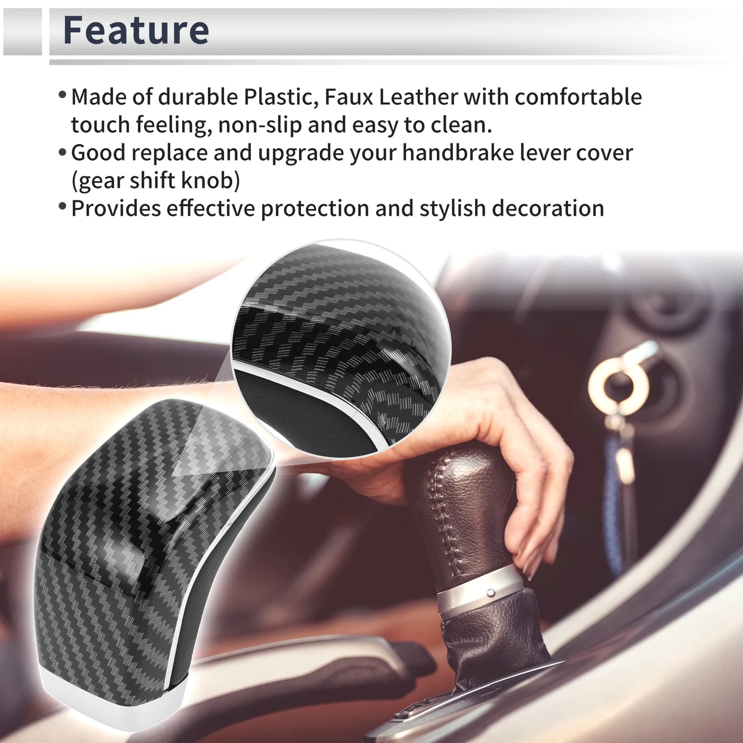 Automatic Gear Shifter Knob for Toyota Mark X Reiz X120 (2004–2009) Black Plastic