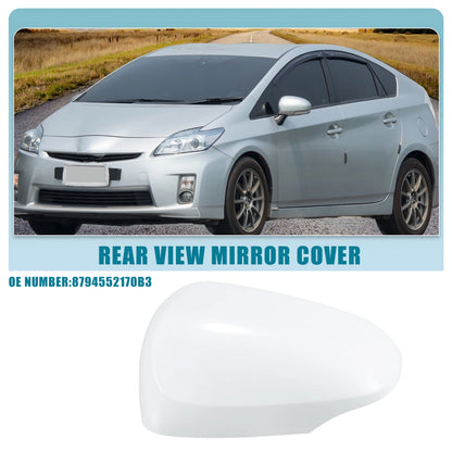 Left Rearview Mirror Cover No. 8794552170B3 for Toyota Prius C (2012–2018) White