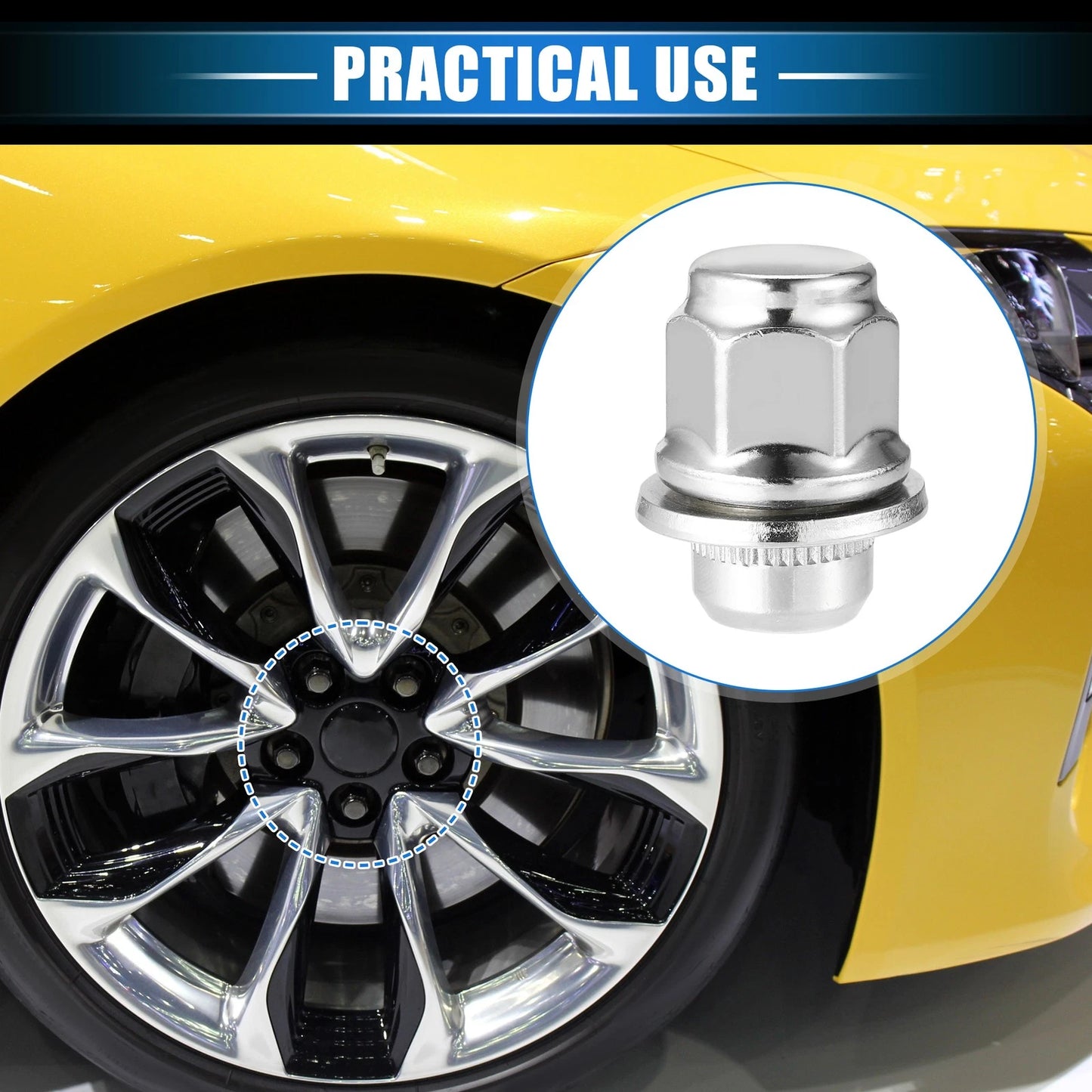 10X Wheel Lug Nuts for Lexus LS460 LC500 (2007–2021) M12x1.5