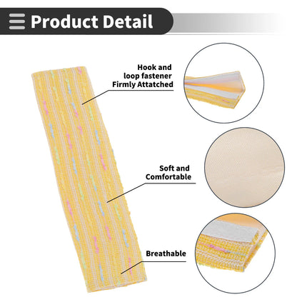 Set of 2 Yellow Seat Belt Cover Pads for Universal Fit (24cm)