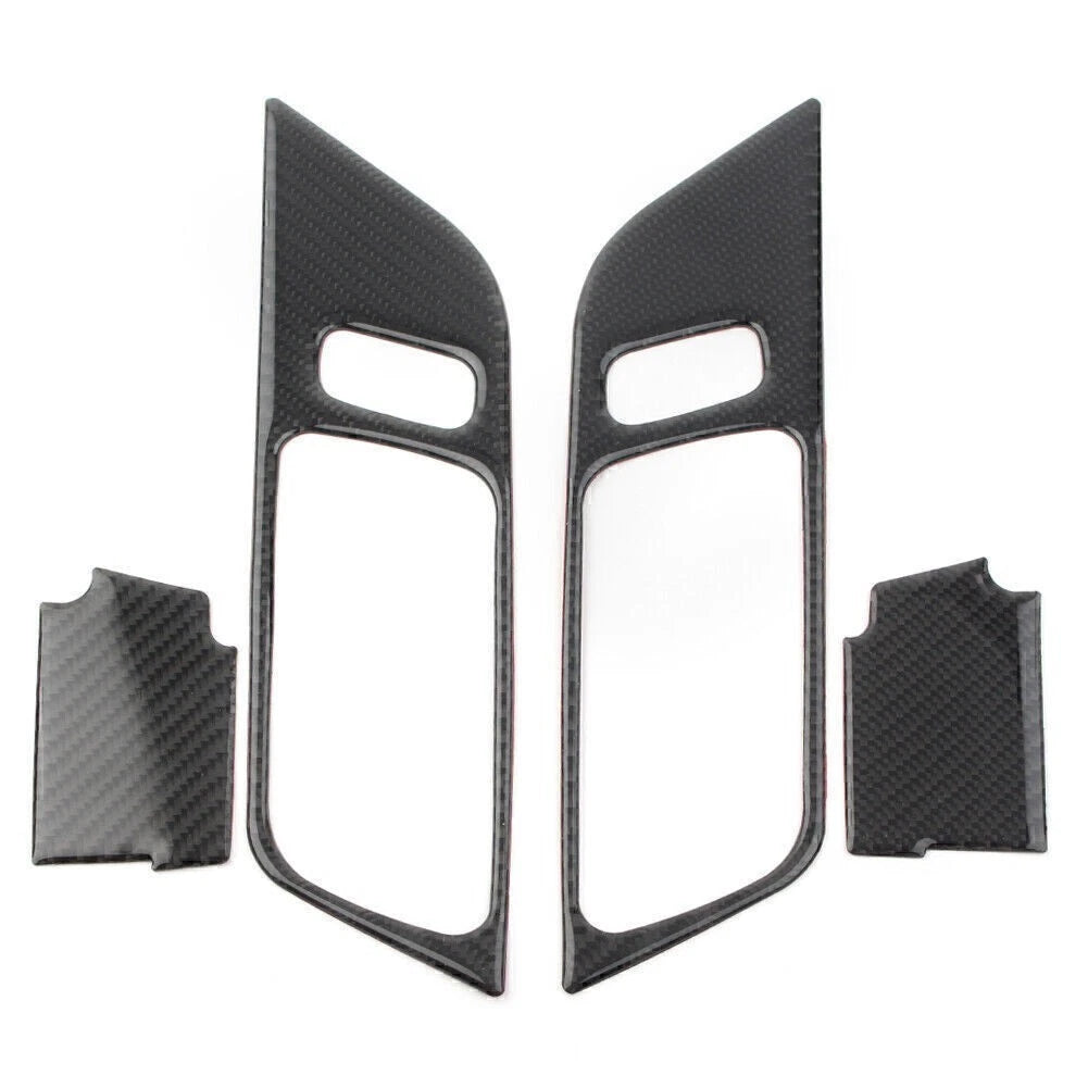 Carbon Fiber Interior Door Handle Frame Trim for Ford Mustang (2015–2019)