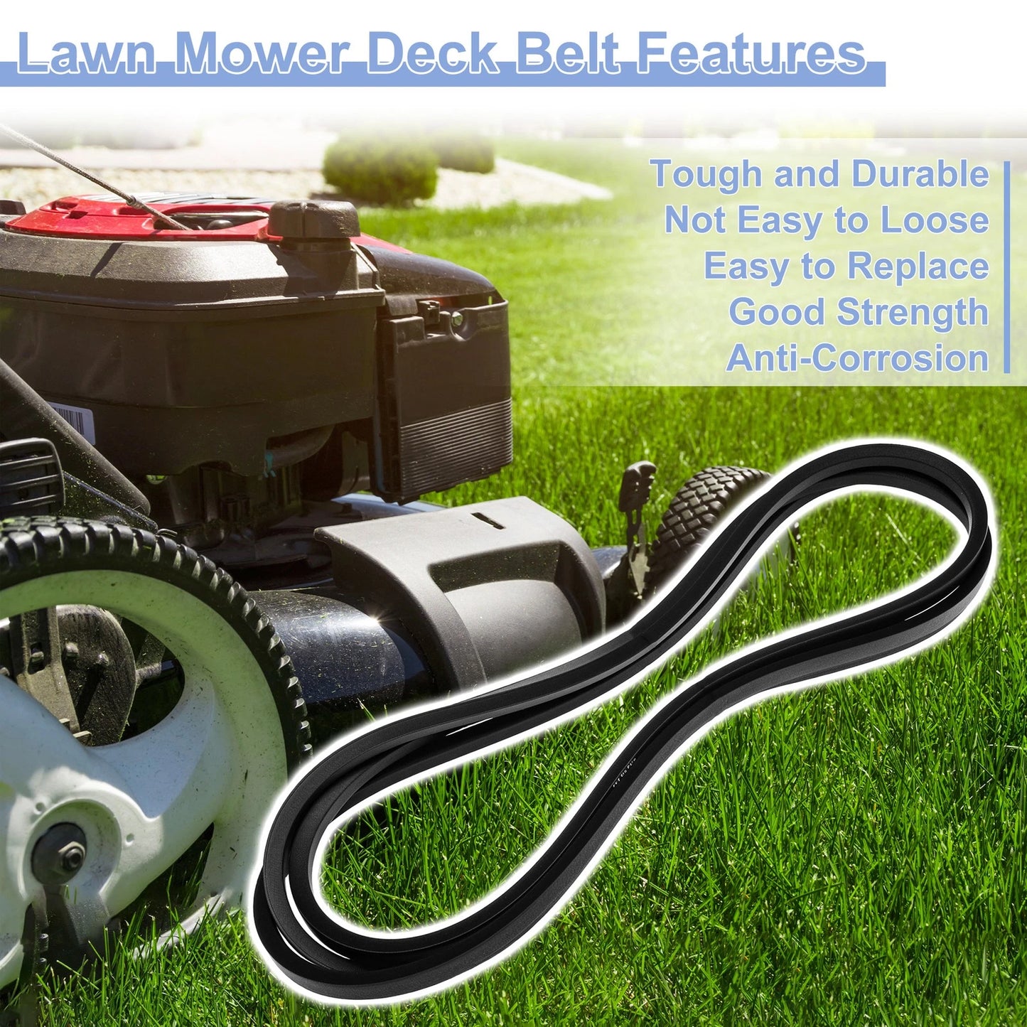 Lawn Mower Deck Belt for John Deere 190C G110 LA150 LA175 (GX21395)