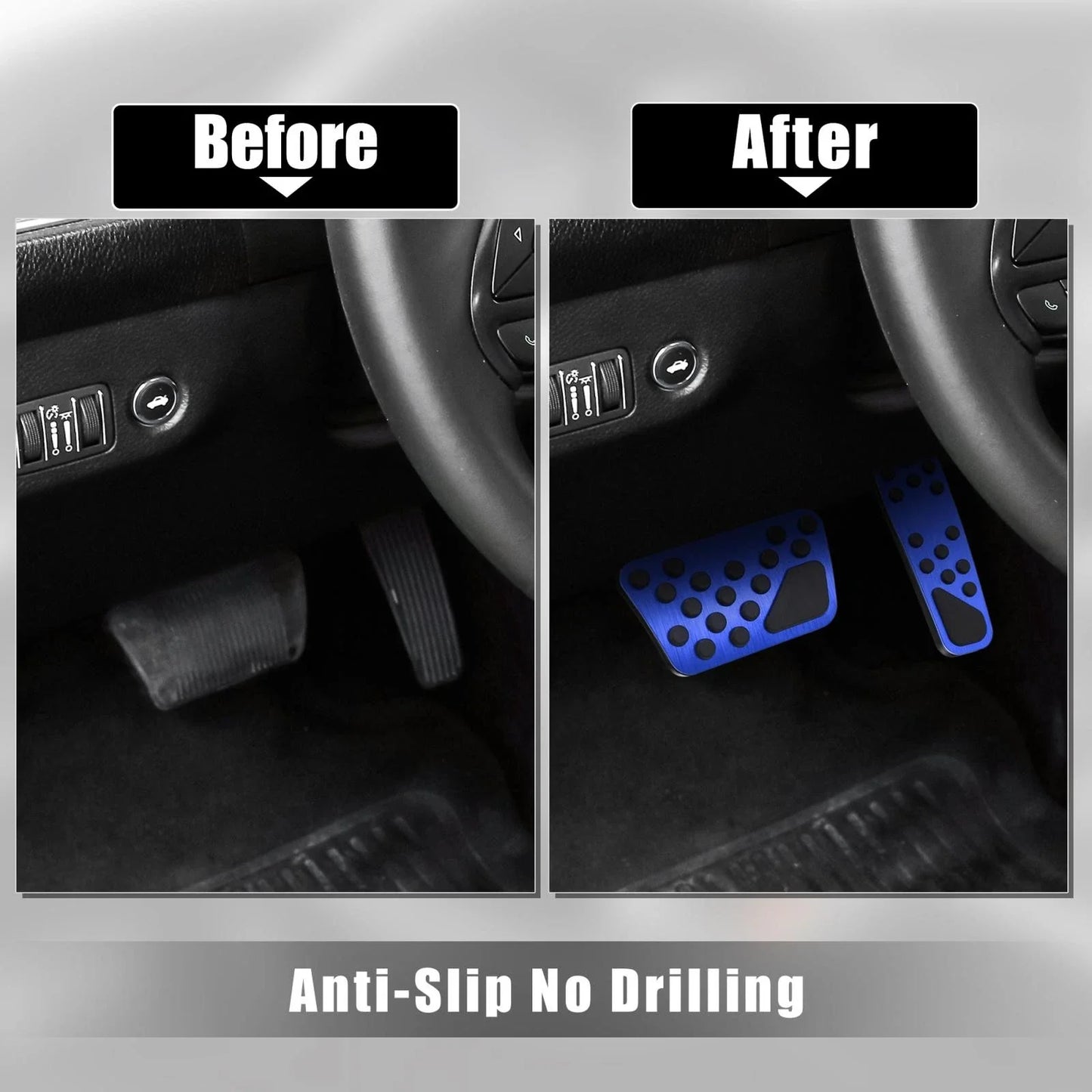 Anti-Slip Brake & Gas Pedal Cover Kit for Dodge Chrysler