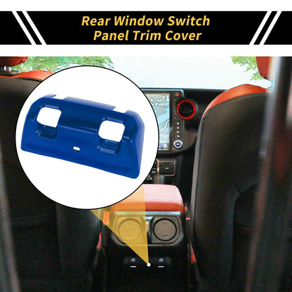 Rear Window Switch Panel Trim Cover for Jeep Wrangler JL JLU (2018–2024) Blue