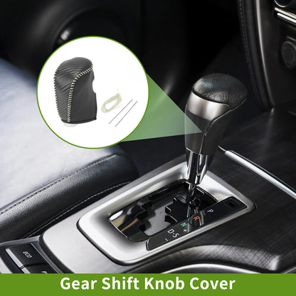 Gear Shift Knob Cover for Nissan Altima (2013–2018) Black Carbon Fiber