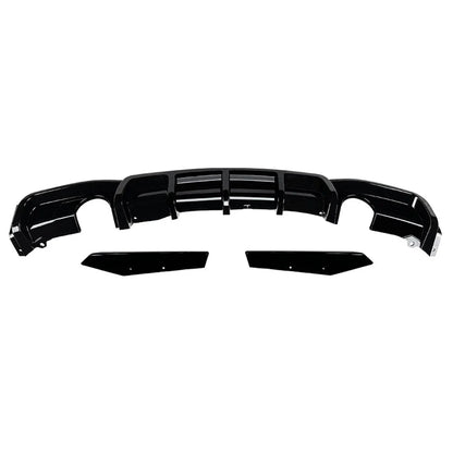 3 x Glossy Black Rear Splitter Lip for BMW 3-Series F30 F31 F35 M-Sport (2012-2019)