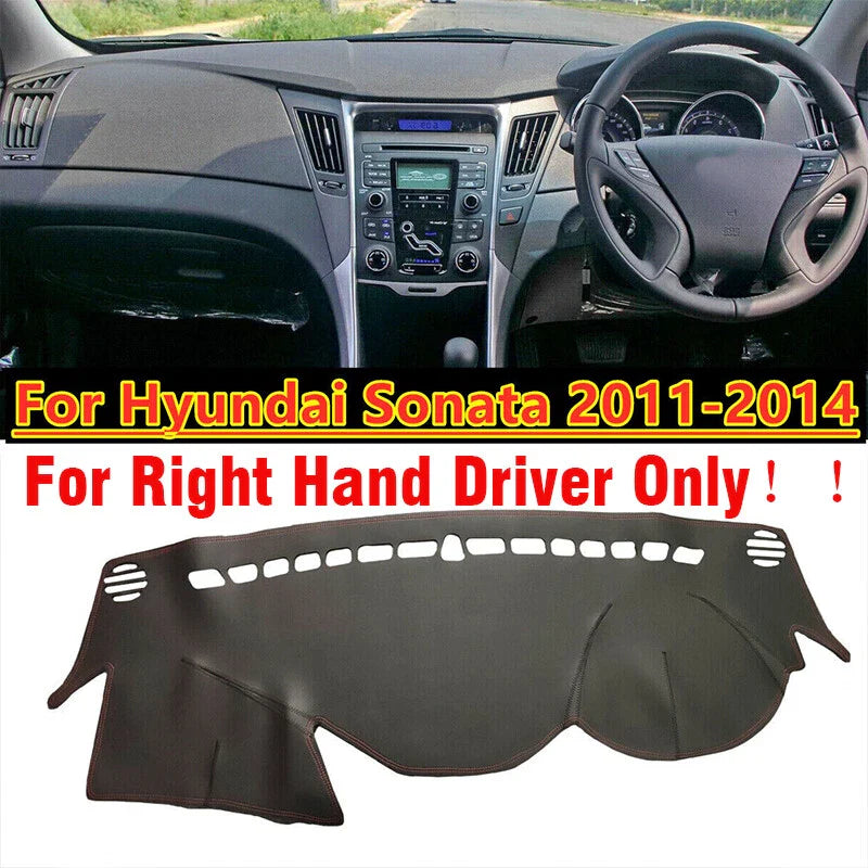 RHD Leather Dash Pad Cover Mat for Hyundai Sonata (2011–2014)