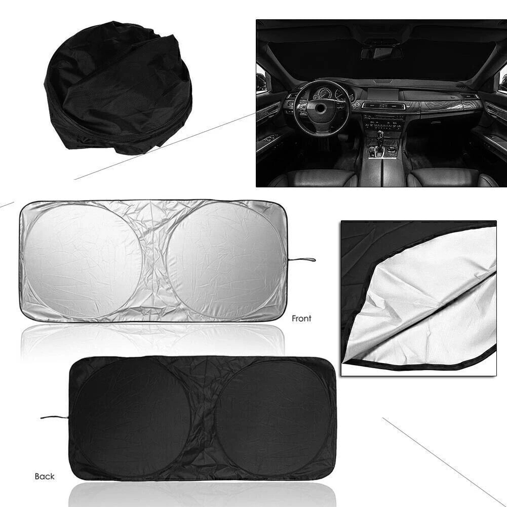 Universal Folding Windshield Sun Shade for Cars (Fits Most Models)