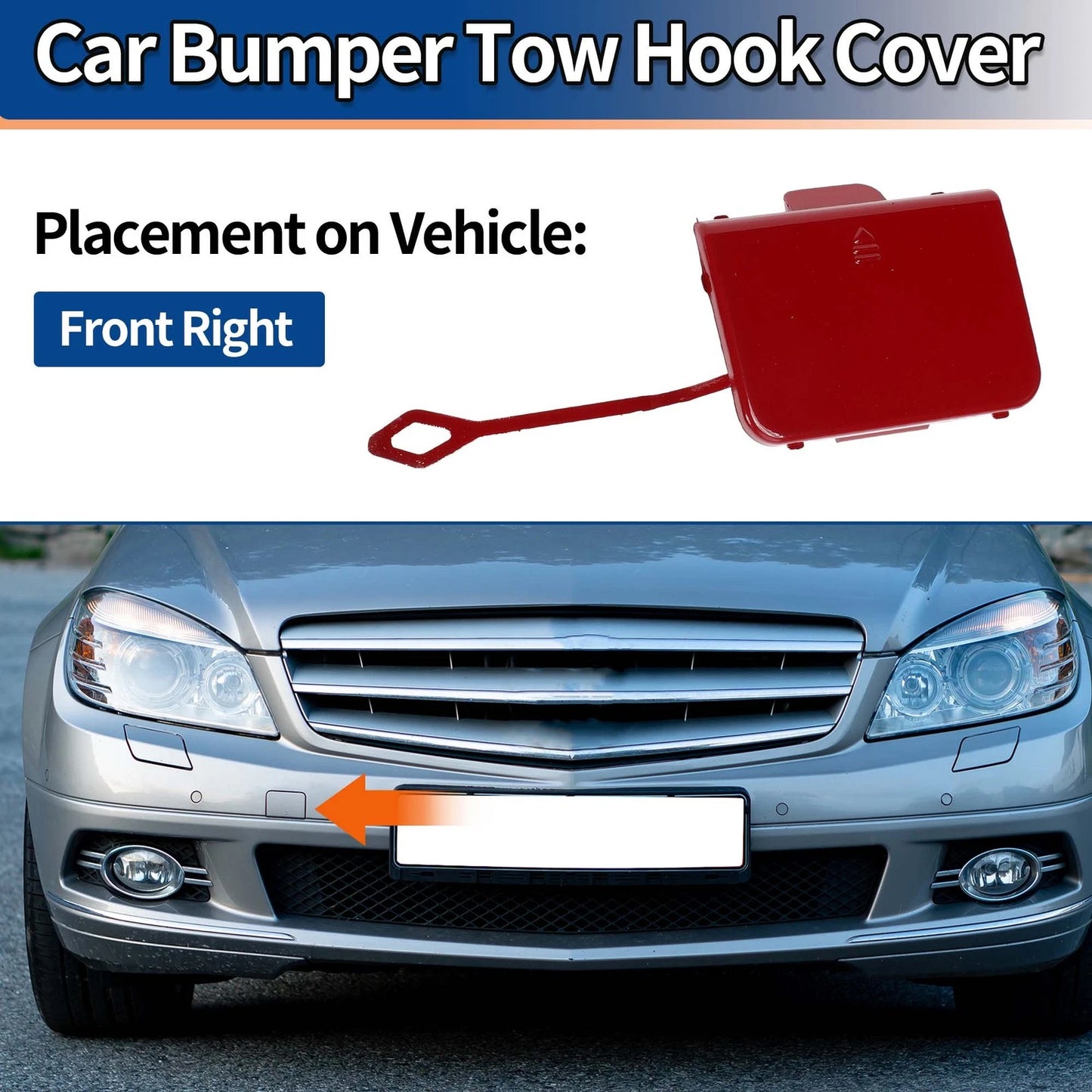 Tow Hook Cover for Mercedes-Benz C-Class W204 (2007–2014) A2048850126
