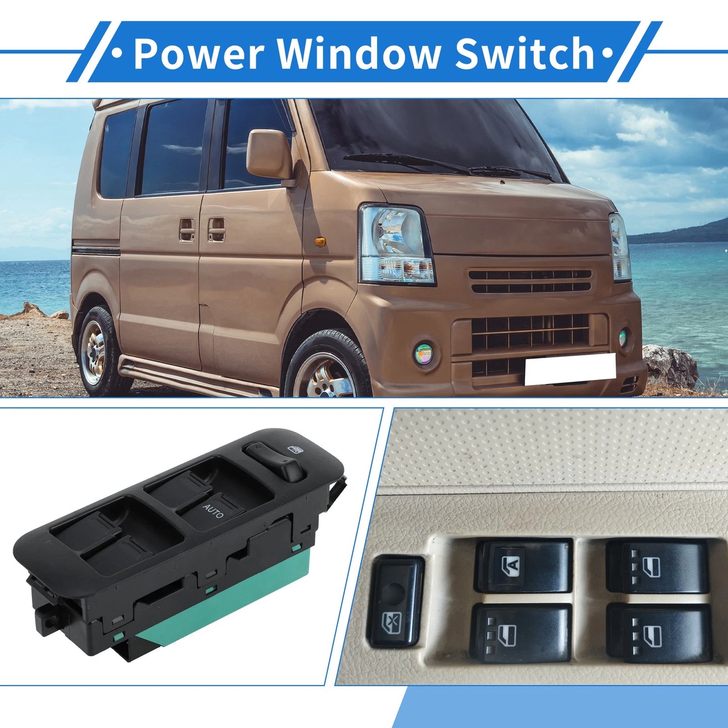 Power Window Switch for Suzuki Every, Lapin, Alto (2004–2023)