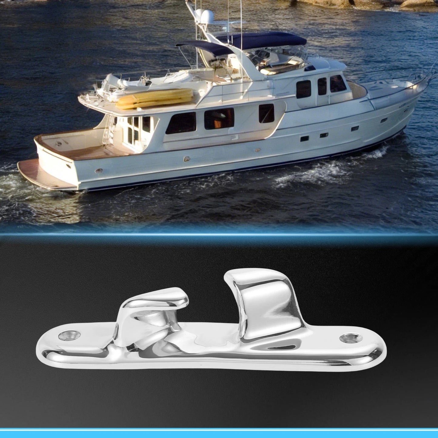 Boat Bow Chock Marine 316 Stainless Steel Cleats for Left Side (155 mm)