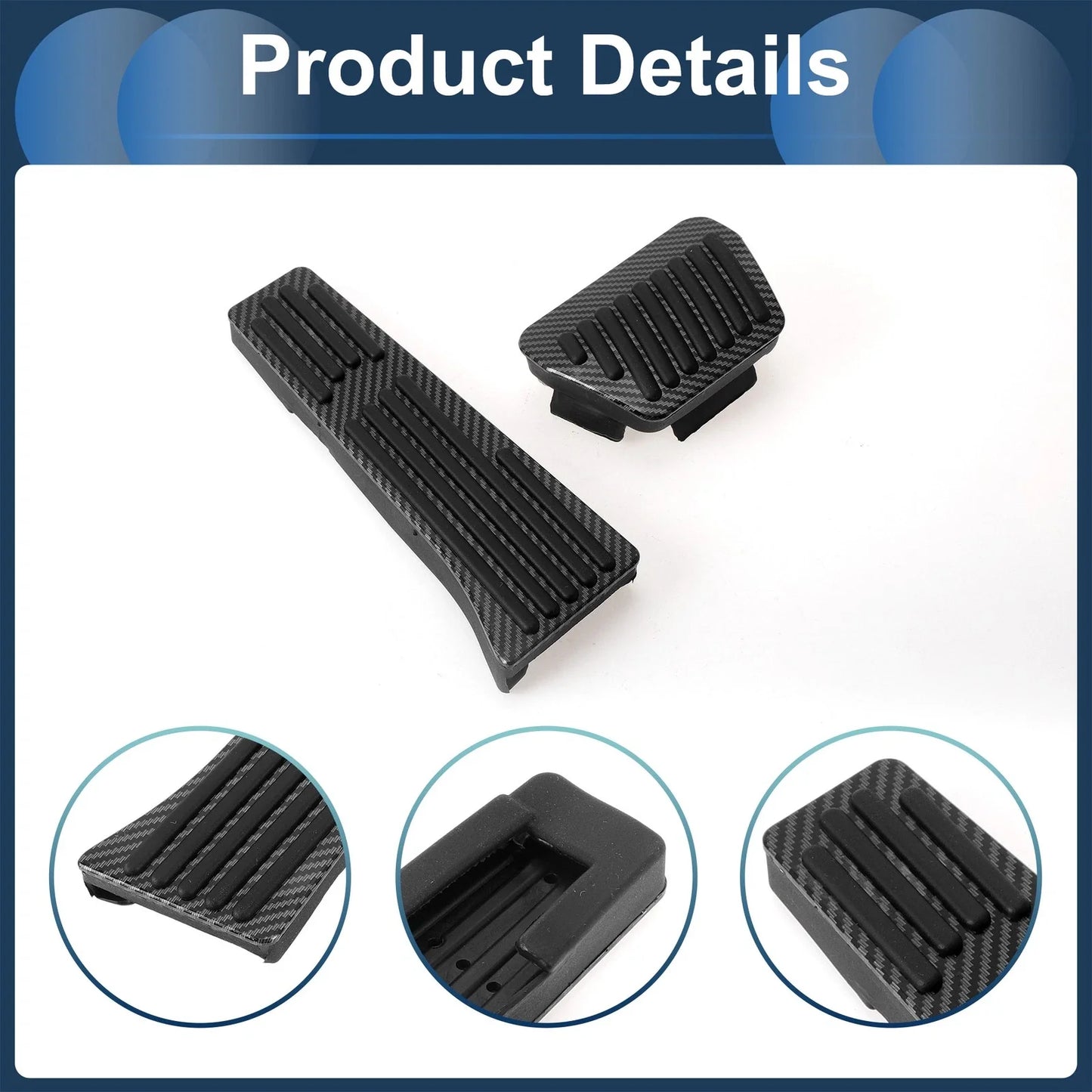 Set Foot Accelerator Pedal Covers for BMW 3 Black Carbon Fiber