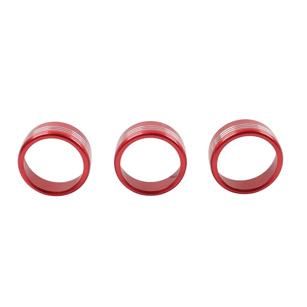 Red AC Climate Control Knob Ring Covers for Subaru Forester XV Crosstrek WRX STi (2014-2021)
