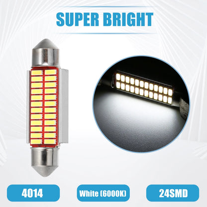 Set of 10 LED Festoon Lights 41mm 211 212 24SMD 4014 Chipsets