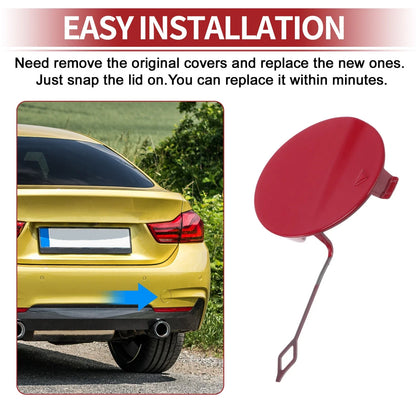 Rear Bumper Tow Hook Cover for BMW 428i Red (2014-2016)