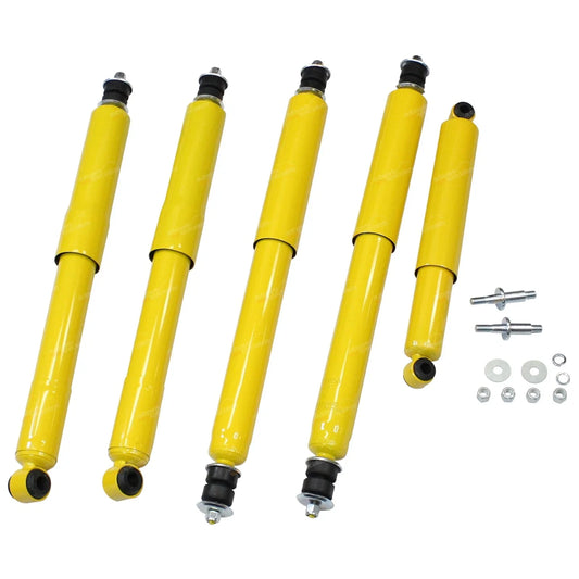 2x Front + Rear Gas Shock Absorbers + Steering Damper for Landcruiser FZJ105