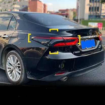 4X Smoky Black Rear Tail Light Lamp Cover Trim Decor for Toyota Camry (2018–2022)