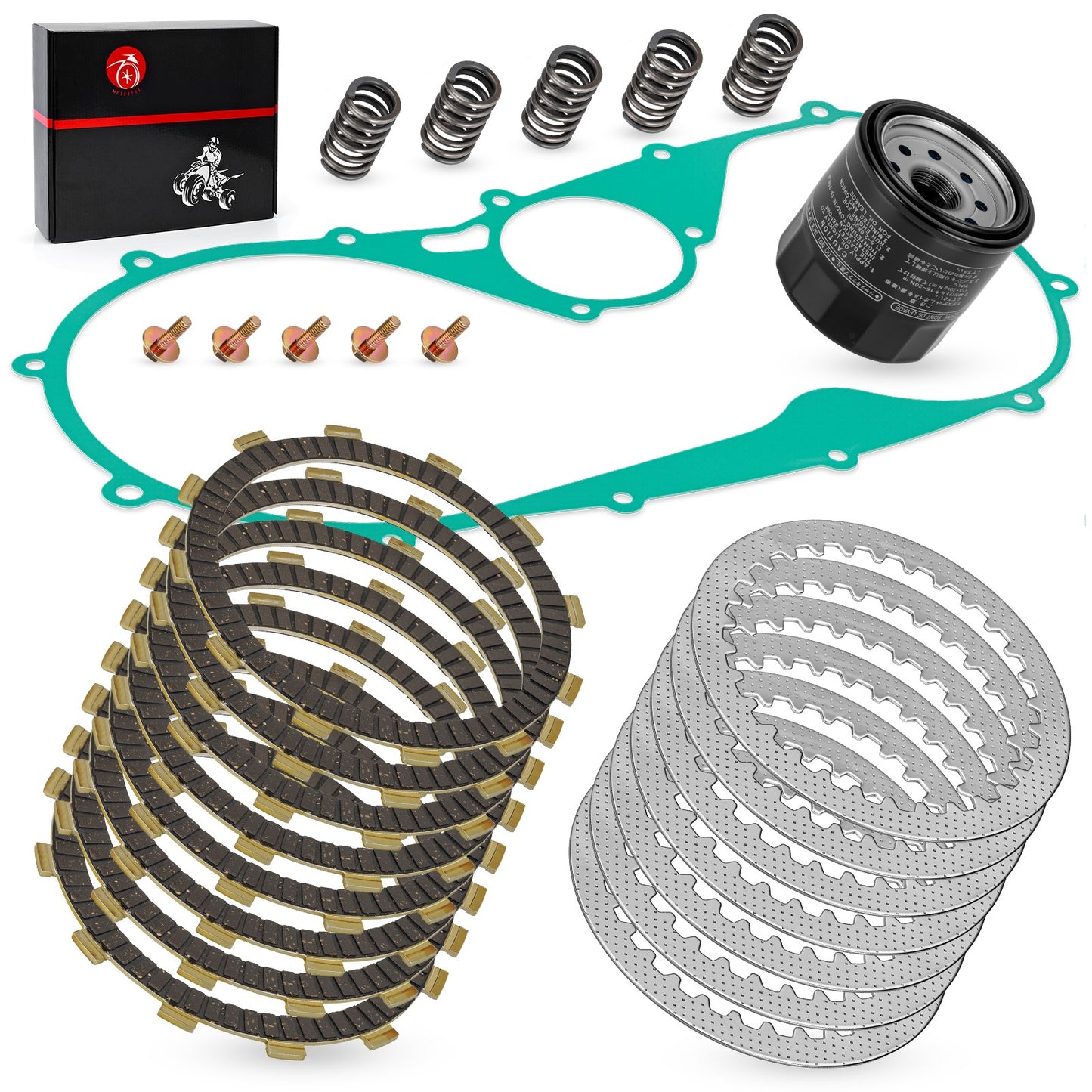 Clutch Friction Steel Plates & Gasket for Kawasaki Vulcan VN800 VN900 (1996–2010)