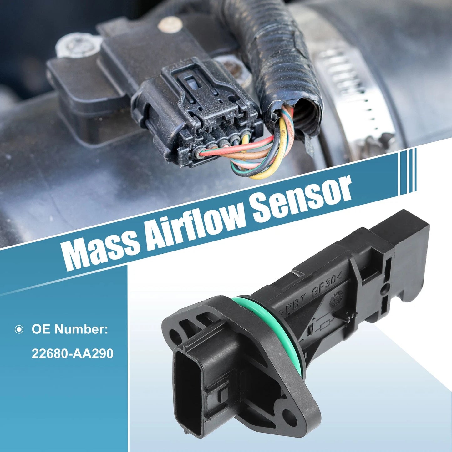 Mass Air Flow Sensor for Nissan Pathfinder (2002–2003) No. 22680-AA290