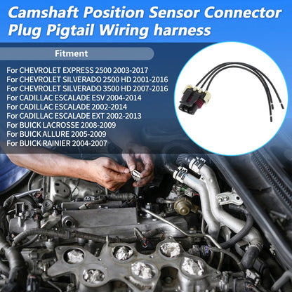 Camshaft Position Sensor Connector Plug Pigtail for Chevrolet