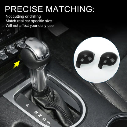 Set of 1 Gear Shift Knob Decorator Cover for Ford Mustang (2015–2023) Black
