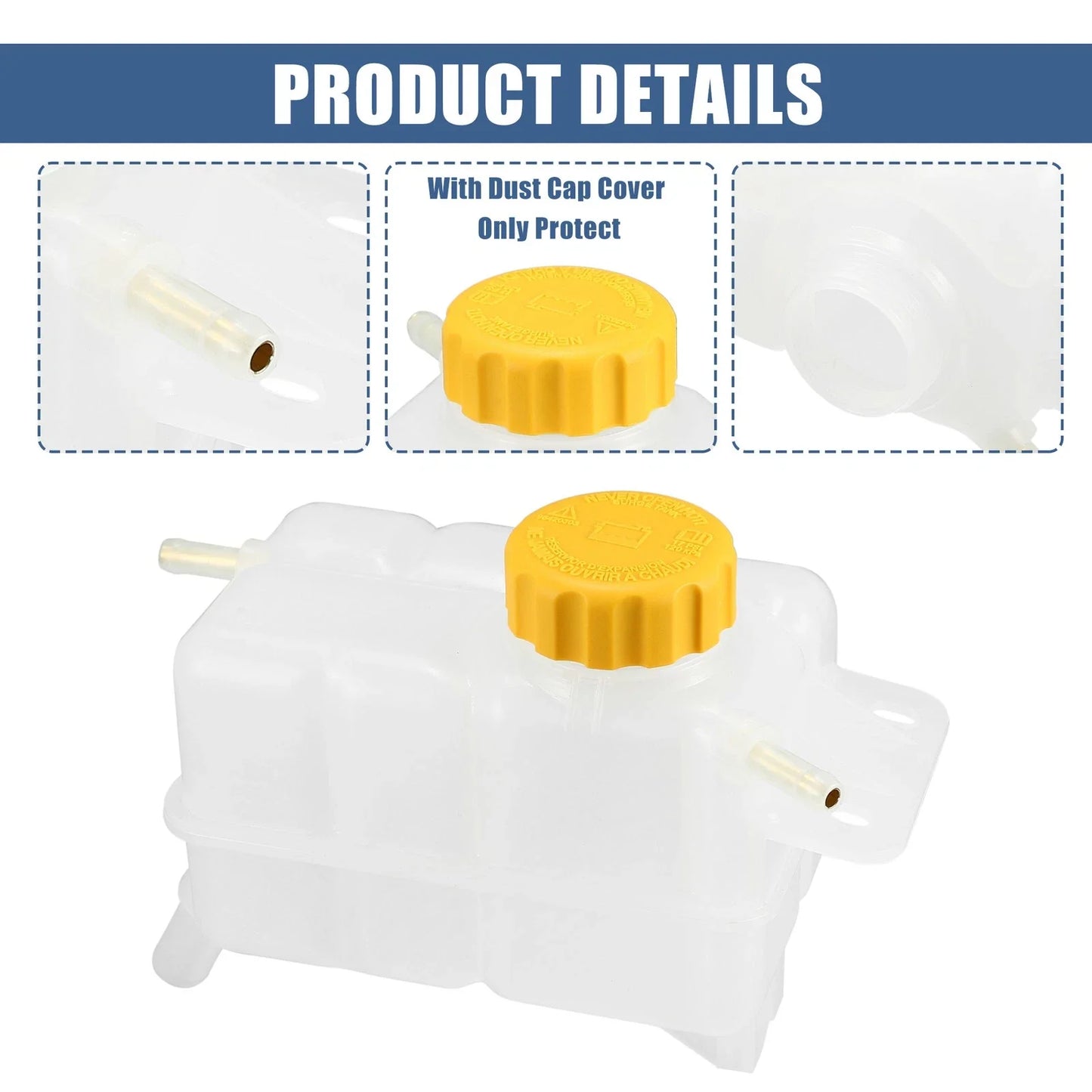 Coolant Radiator Reservoir Tank with Cap for Chevrolet (2010-2015)