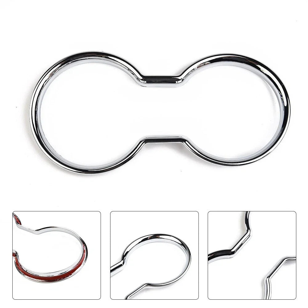 Cup Holder Trim Silver Water for Center-Chrome Console (2011–2018)