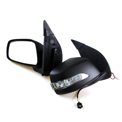 Black Electric Door Mirror w/ LED for Nissan Navara/Frontier/Pathfinder 2005-2015