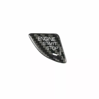 Real Carbon Fiber Ignition Start Stop Buttons Cover for Cadillac ATS-V