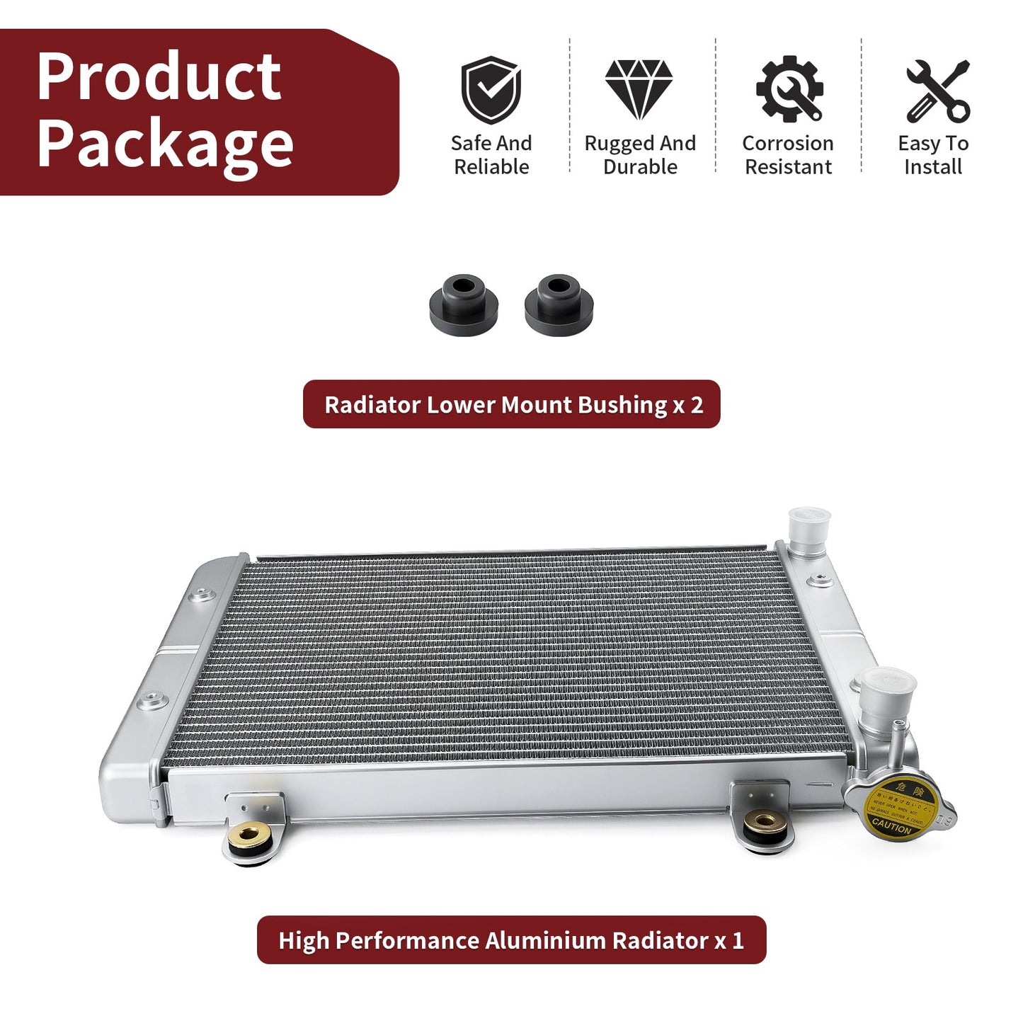 Aluminium Radiator for Polaris Ranger 700 6x6 EFI (2006–2009)