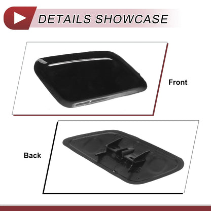 Front Right Washer Nozzle Cover for Honda Odyssey (2009-2014) Black 1 x Cap