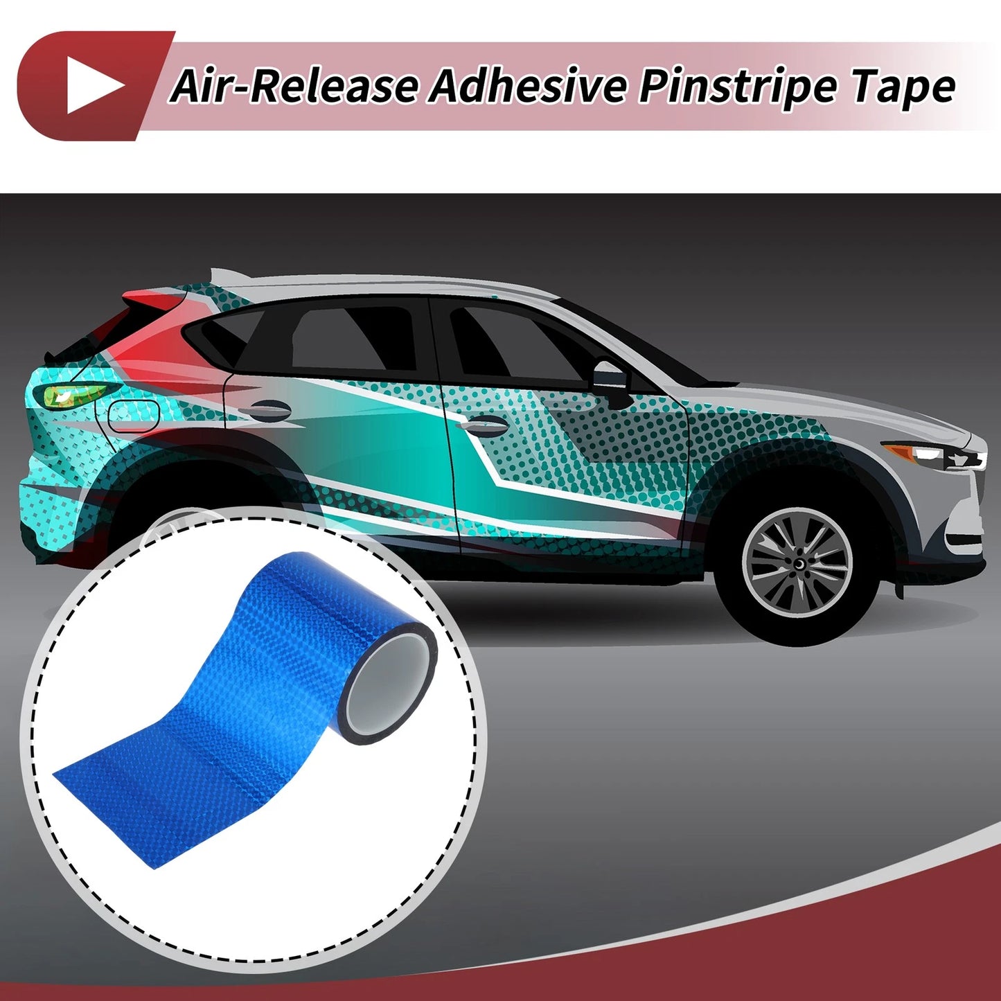 Pinstripe Tape 120mm x 50m for Car Motorcycle Boat Laser Blue (1 Pcs)