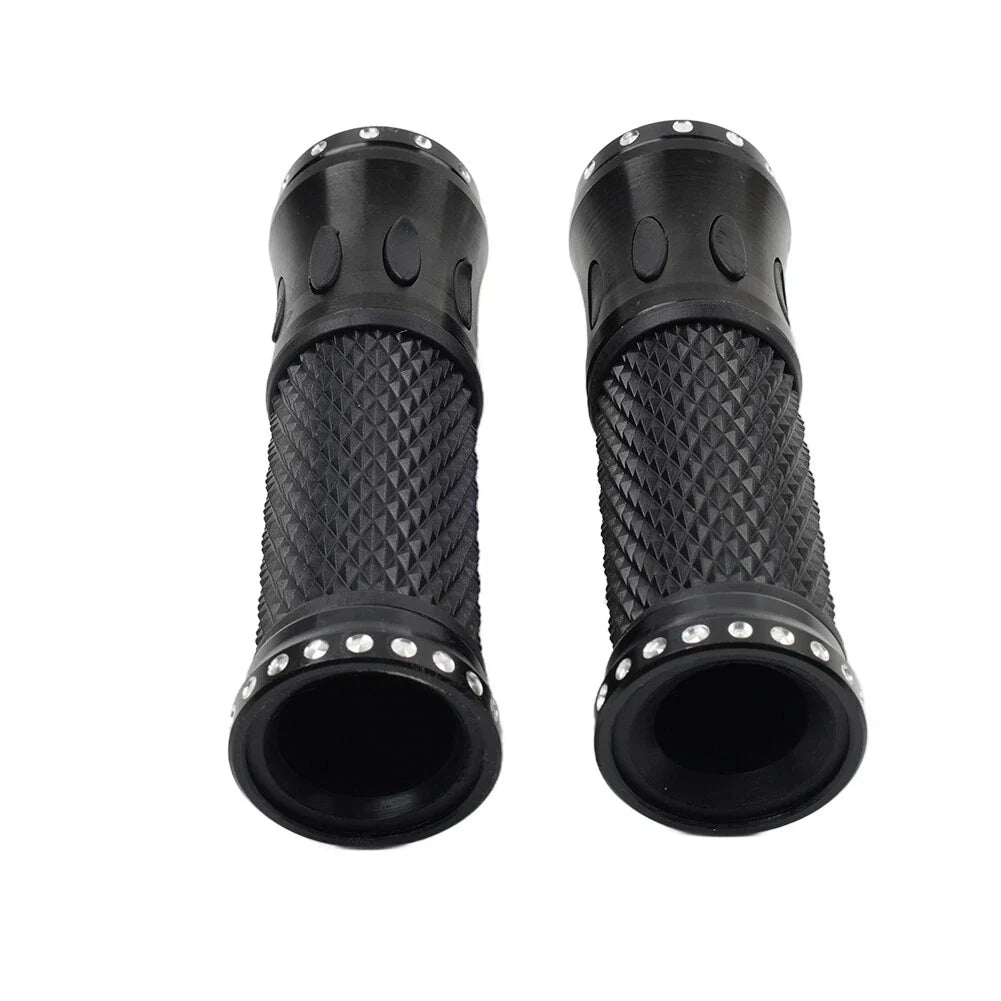 7/8" Black Handlebar Grips for Honda, Yamaha, Suzuki