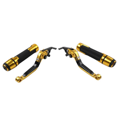 Gold Extendable Brake Clutch Levers & Handlebar Grips for Benelli TRK502/X