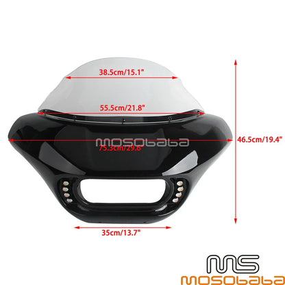 LED DRL Headlight Fairing for Harley Softail Fat Bob FXFB (2018-2023)