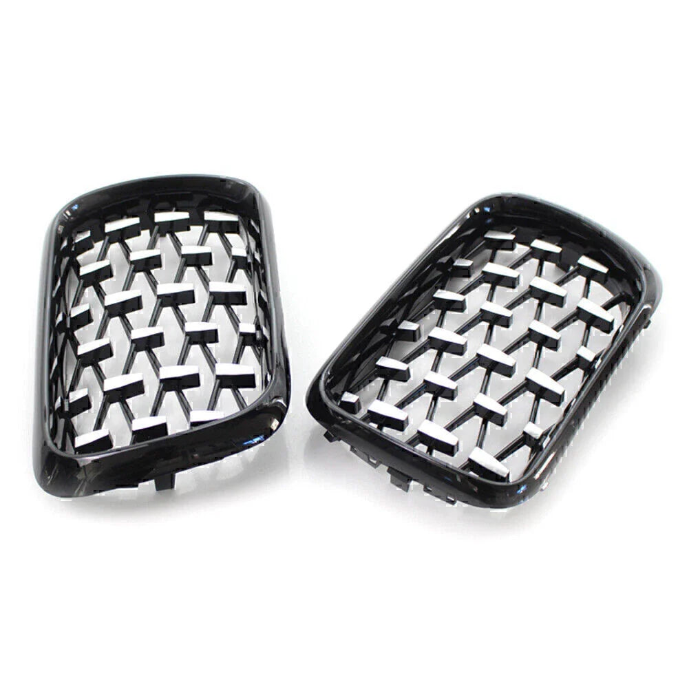 Shiny Black Diamond Front Grill for BMW E36 3 Series (1997-1999)