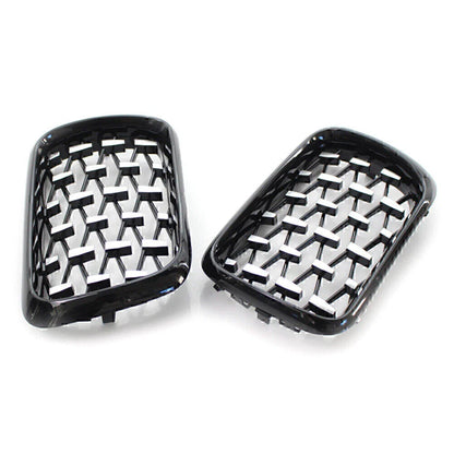 Shiny Black Diamond Front Grill for BMW E36 3 Series (1997-1999)