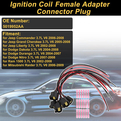 3 Pin Ignition Coil Connector Plug for Jeep Commander (2006–2008) No. 5019952AA